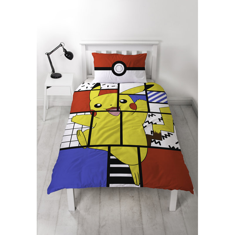 Pokemon Single Reversible Polycotton Duvet Cover Set Wayfair.co.uk